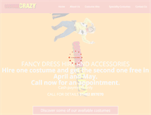 Tablet Screenshot of costume-crazy.co.uk
